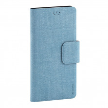 Универсальный чехол-книжка для смартфонов "Maverick" Slimcase, упаковка пластик, размер 5,2-5,5", XL, джинсовый, мятный