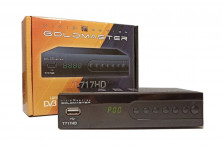 Цифровой телевизионный приемник GoldMaster T-717HD (DVB-T2 / C / IPTV, металл, дисплей, кнопки,)