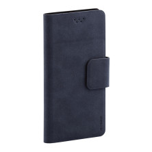 Универсальный чехол-книжка для смартфонов "Maverick" Slimcase, упаковка пластик, размер 5,5-6,0", 2XL, алькантара, синий