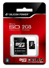 SILICON POWER MicroSD 2GB+адаптер (10)