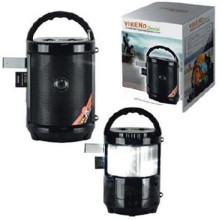 VIKEND TOURIST FM 88-108МГц, бат. 4*АА , 220V, акб 900mA/h, USB/SD/AUX, 2 светодиодных фонаря