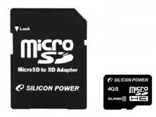 SILICON POWER MicroSDHC 4GB Class6+адаптер(5)