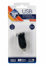 NOVA BRIGHT для моб.устройств, USB-порт, 1000мА, LED индикатор, 12/24В 39728