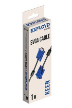 EXPLOYD EX-K-1180 Кабель/Exployd/SVGA-SVGA/круглый/чёрный/1М/