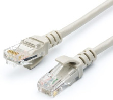 ATCOM (AT9061) Патч-корд UTP, 0.3 M, литой, RJ45, CAT.5E, ATCOM серый