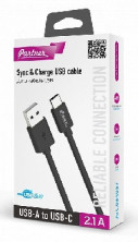 OLMIO USB 2.0 - USB TYPE-C, 1м, черный (38773)