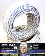 DELINK 75 Ом RG6 UNIVERSAL B11 Бухта 100м