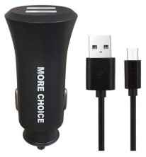 MORE CHOICE (4627151192147) AC23a АЗУ 2USB 2.4A для Type-C Black