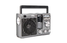 СИГНАЛ РП-231 УКВ 64-108МГц, бат. 4*R20, 220V, USB/SD/AUX, светодиодный фонарь