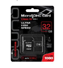 QUMO (18742) MicroSDHC 32GB - UHS-1 - Class 10- с адаптером