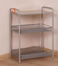 ЗМИ Этажерка "Ладья 33С" (LADYA 33С storage rack), металлик Э557 Мет