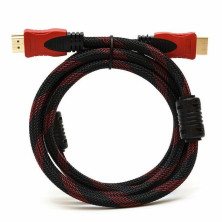 Шнур HDMI - HDMI 15 м красно-чёрный