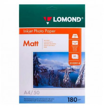 LOMOND 0102014 Матовая бумага 1х A4, 180г/м2, 50 листов