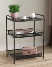 ЗМИ Этажерка "Ладья 33С" (LADYA 33С storage rack), черный Э557 Ч