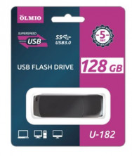 OLMIO U-182 USB-Flash 128GB USB 3.0 черный (43927)