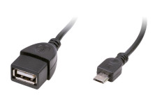 RITMIX RCC-010 OTG кабель, MicroUSB-USB-AF, 0,1m, медный