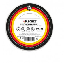 KRANZ (KR-09-2101) ИЗОЛЕНТА ПВХ 0.13Х15 ММ, 25 М, БЕЛАЯ