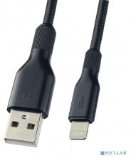PERFEO (I4318) USB A вилка - Lightning вилка, 2.4A, черный, длина 1 м., Light SOFT