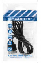 ERGOLUX (15089) ELX-CDC02P-C02 ПРОМО USB-Type C 1м черный