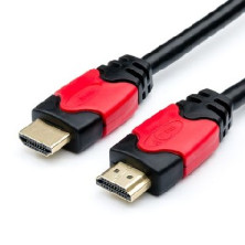 ATCOM (АТ4948) кабель HDмI-HDмI 2ferite, в пакете VER 1.4 for 3D Red/Gold - 5,0 м (2)