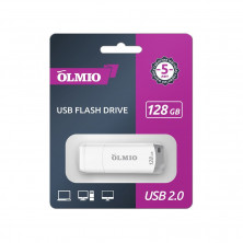 OLMIO U-181 USB-Flash 128GB, 2.0 белый (042094)