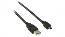 VS (U318) USB2.0 A вилка-MiniUSBвилка, 1, 8м черный