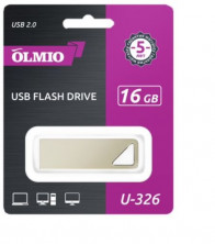 OLMIO U-326 USB-Flash 16GB, USB2.0 серебро (42601)