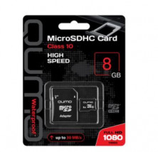 QUMO (17608) MicroSDHC 8GB - CLASS 10 - с адаптером