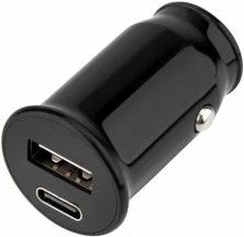 REXANT (18-2228) Автозарядка в прикуриватель REXANT АЗУ USB-A+USB-C, 2.4 A черная