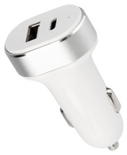 REXANT (18-2227) Автозарядка в прикуриватель REXANT АЗУ USB-A+USB-C, 3.1 A белая