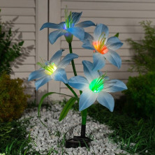LUAZON LIGHTING 7291260 Светильник садовый на солнечной батарее Лилия синяя