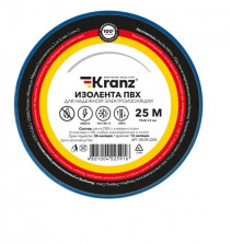 KRANZ (KR-09-2205) ИЗОЛЕНТА ПВХ 0.13Х19 ММ, 25 М, СИНЯЯ