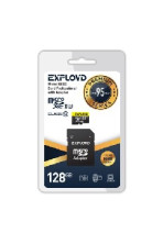 EXPLOYD MicroSDXC 128GB Class10 + адаптер SD (95MB/s) [EX128GCSDXC10UHS-1-ElU3]