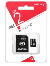 SMARTBUY (SB2GBSD-01) MicroSD 2GB+адаптер