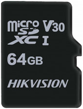 HIKVISION Карта памяти microSDXC UHS-I U1 64 ГБ, 92 МБ/с, Class 10, HS-TF-C1(STD)/64G/Adapter, 1 шт., переходник SD