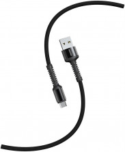 SMARTBUY (iK-12-S26b) S26 MicroUSB черный.,3 А,QC,нейл.,1м