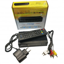 Цифровой телевизионный приемник GoldMaster T-757HD (DVB-T2 / C / IPTV, DVB-T2 / C / IPTV, H.265, металл, дисплей, кнопки, внешнийБП)