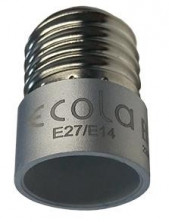 ECOLA A7T14SEAY с цоколя E27 на E14 Серебряный