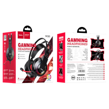 Наушники W105 Game headphones проводные HOCO черно-красные