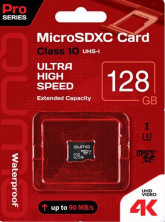 QUMO (33344) MicroSDXC 128GB - UHS-I U3 PRO - 3.0 - без адаптера