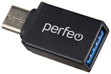 PERFEO (PF_A4270) adapter USB на Type-C c OTG, 3.0 (PF-VI-O006 Black) чёрный