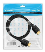 EXPLOYD EX-K-1490 HDMI-HDMI/V2.0/4K 60Hz/круглый/чёрный/2М