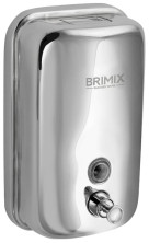 BRIMIX 615 Дозатор жидкого мыла настенный , металический с глазком, из нержавеющей стали 1000 мл