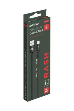 EXPLOYD EX-K-1148 Дата-кабель/USB - microUSB/круглый/чёрный/1М/2A/Rash