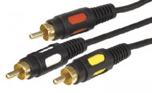 REXANT (17-0212) 3RCA PLUG - 3RCA PLUG GOLD 1.5м