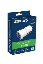 EXPLOYD EX-Z-579 3.4A 2.4А+1А 2хUSB белый Classic