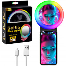 Подсветка Selfie USB RGB A4S черная (без обмена и возврата)